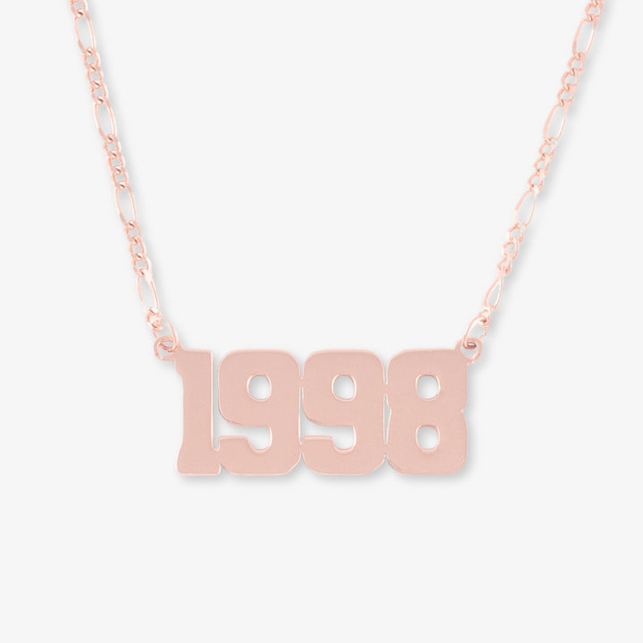 Figaro Vintage Year Necklace in 925 Sterling Silver