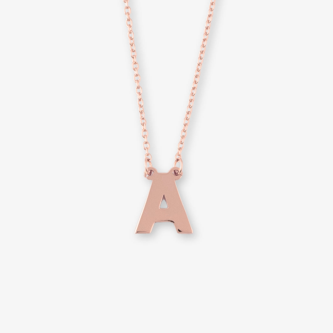 Collier Simple Lettre en Argent Sterling 925