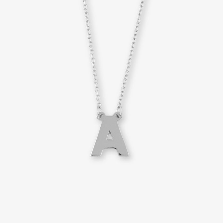 Collier Simple Lettre en Argent Sterling 925