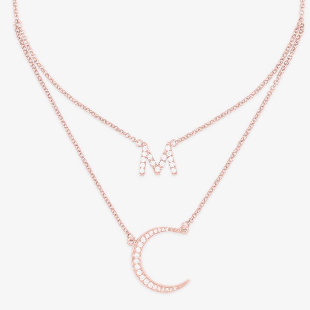 Customize Half-Moon Necklace - Herzschmuck