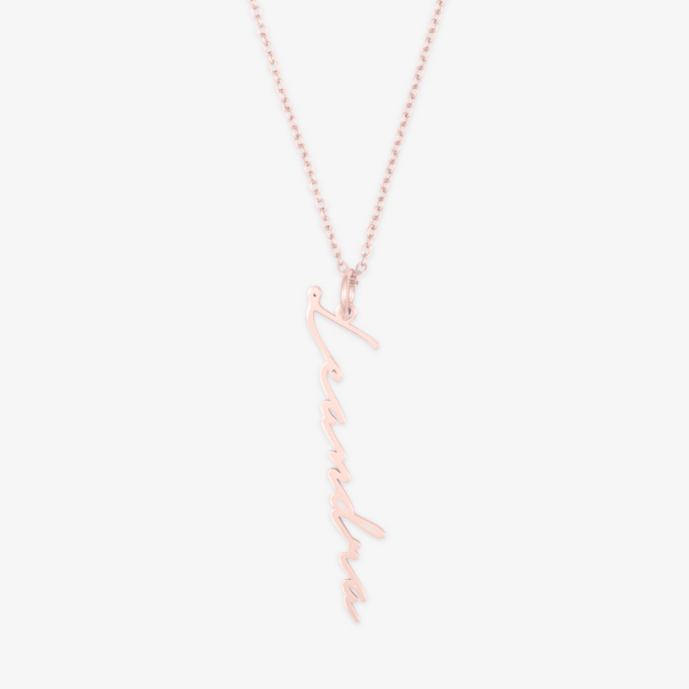 Vertical Signature Name Necklace - Herzschmuck