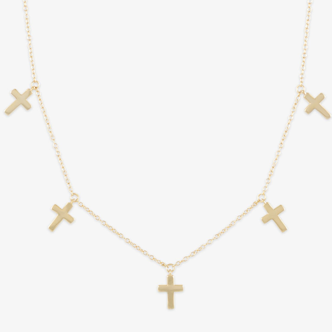 Simple Mini Cross Sterling Silver Necklace - Herzschmuck