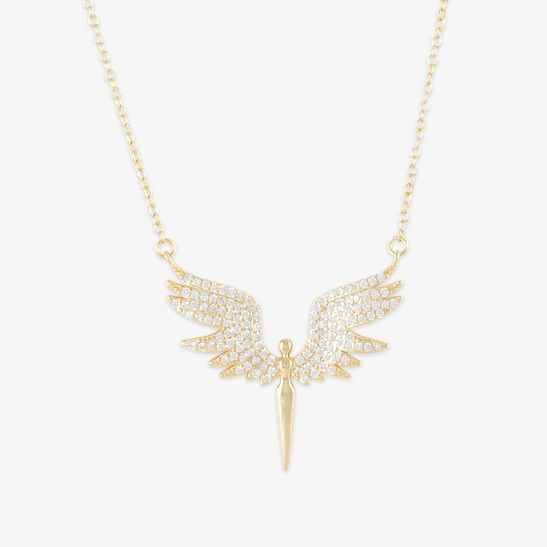 Crystal Angel Sterling Silver Necklace - Herzschmuck