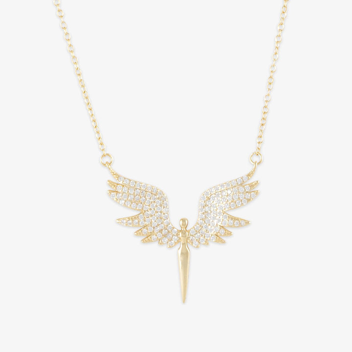 Crystal Angel Sterling Silver Necklace - Herzschmuck