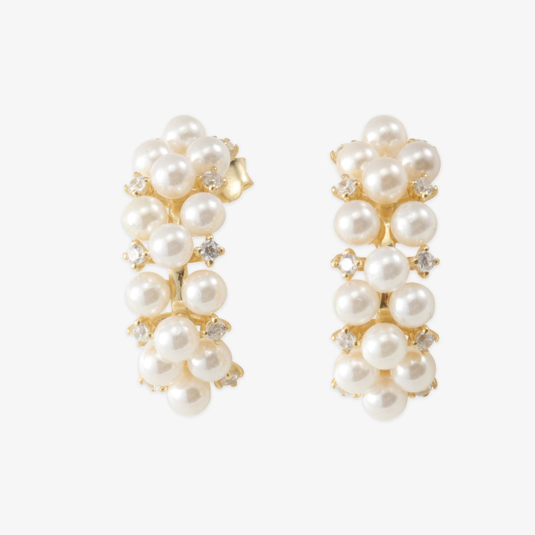 White Pearl Earrings - Herzschmuck