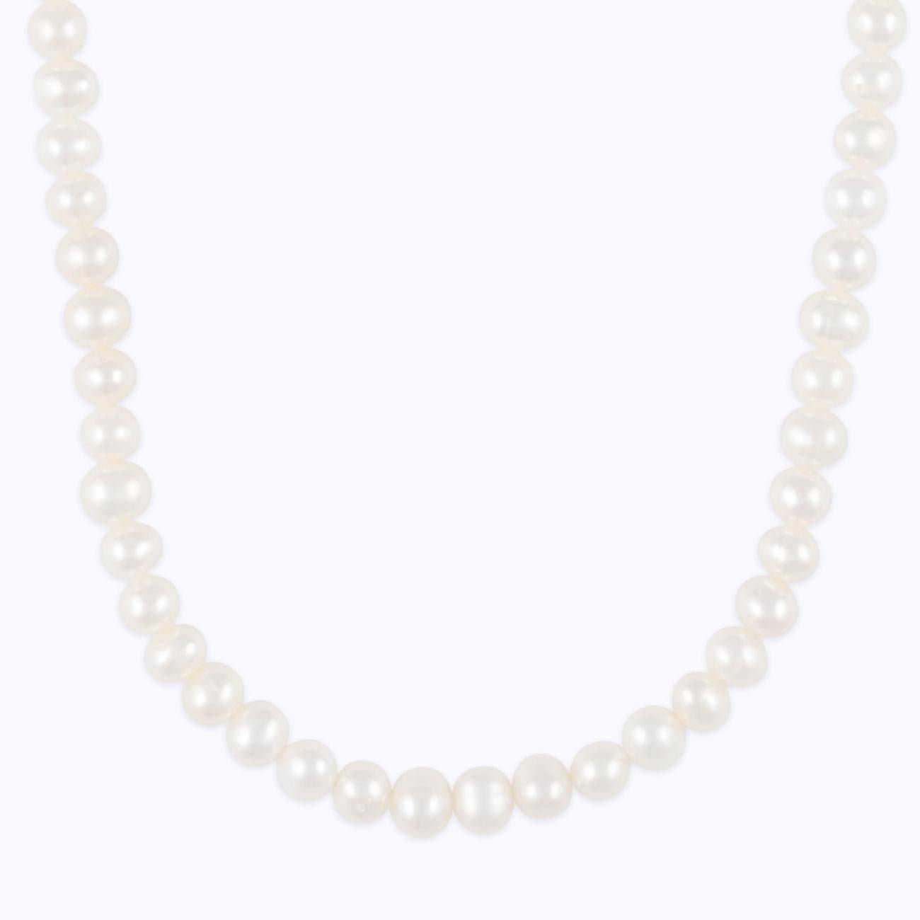 White Pearl Necklace - Herzschmuck Schweiz