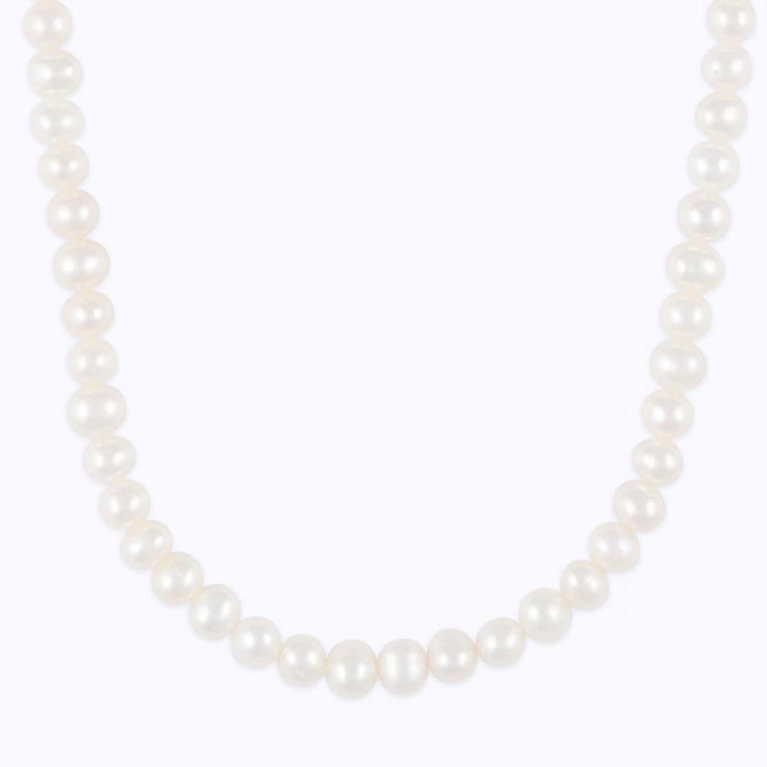 White Pearl Necklace - Herzschmuck