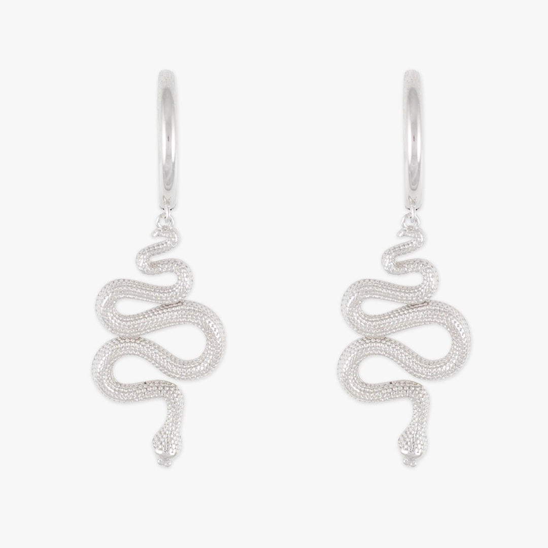 Silver Snake Earrings - Herzschmuck