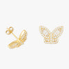 Crystal Butterfly Gold Earrings  Herzschmuck