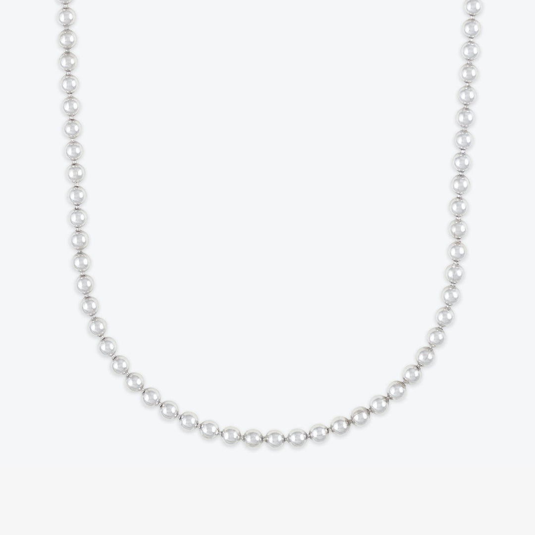Silver Pearl Necklace - Herzschmuck