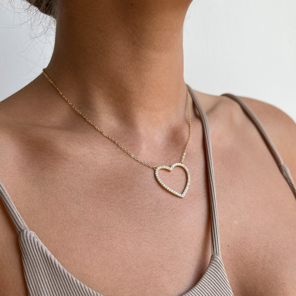 Gold Heart Necklace - Herzschmuck