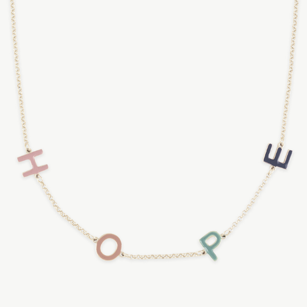 Custom Colorful Letter Necklace - Herzschmuck