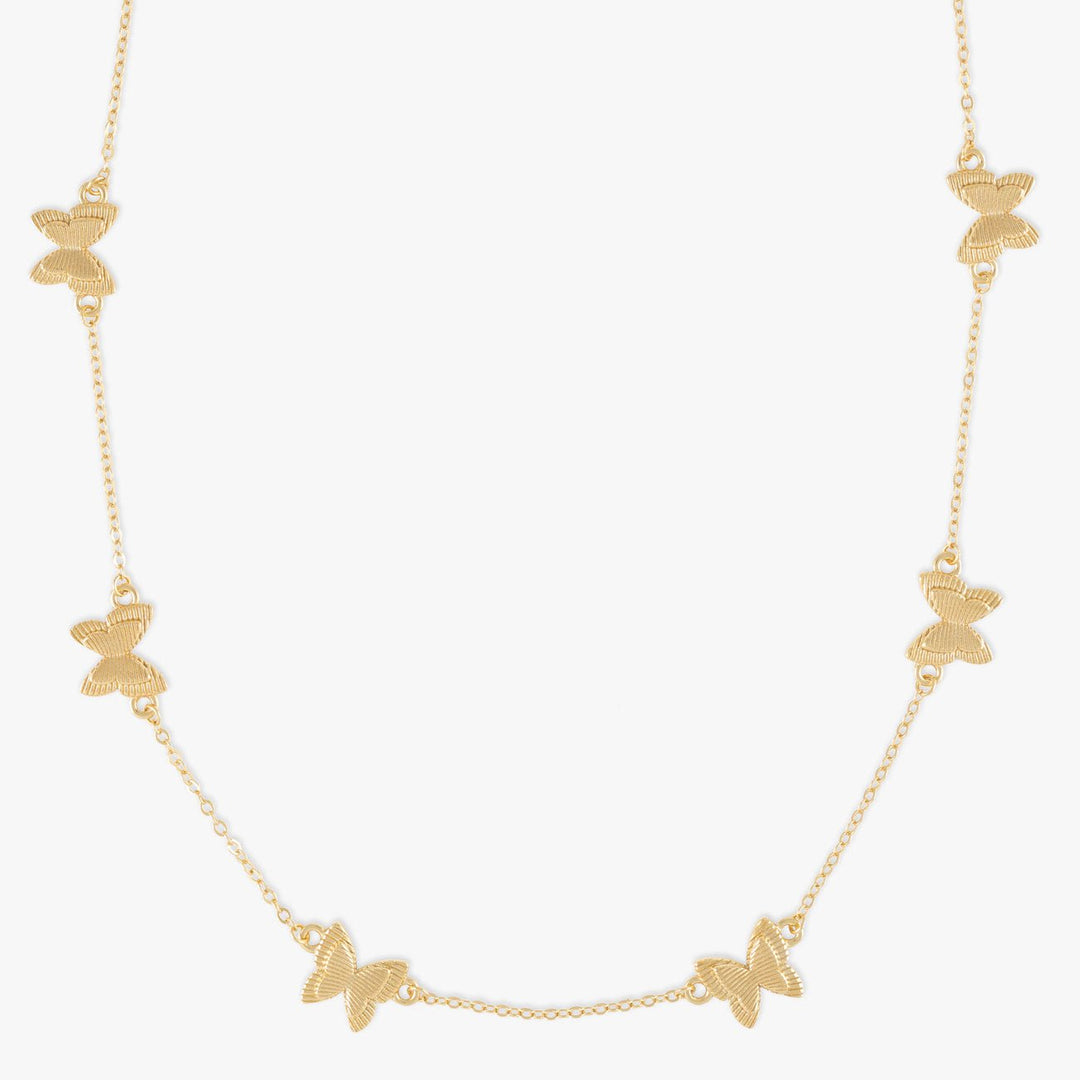 Elegant Gold Butterfly Necklace - Herzschmuck