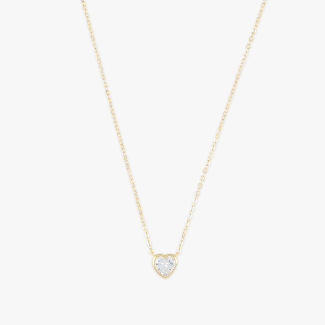 Round Crystal Zirconia Stone Necklace - Herzschmuck