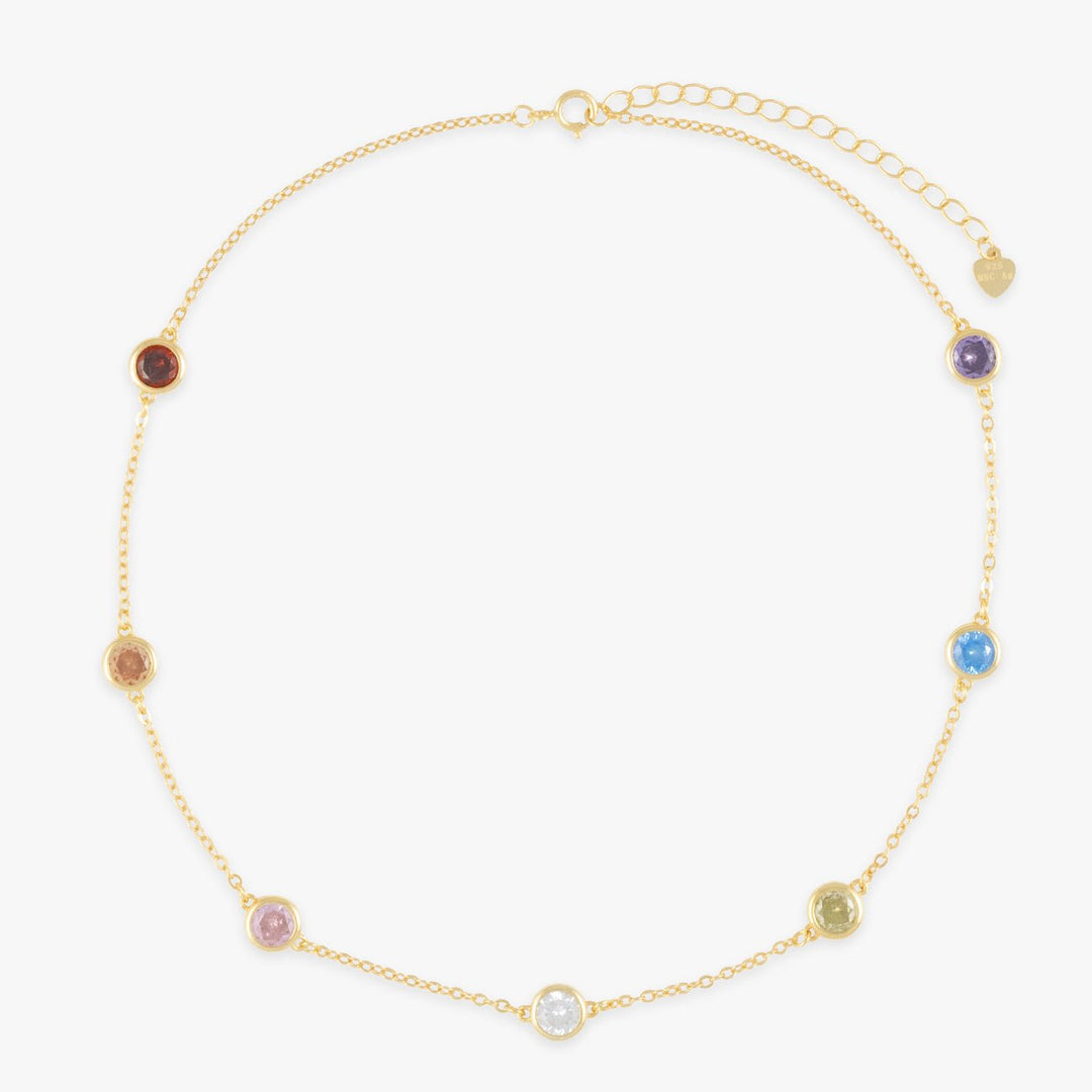 Chakra Necklace with 7 Different Gemstone Colors - Harmony and Energy for Your Neck - Herzschmuck