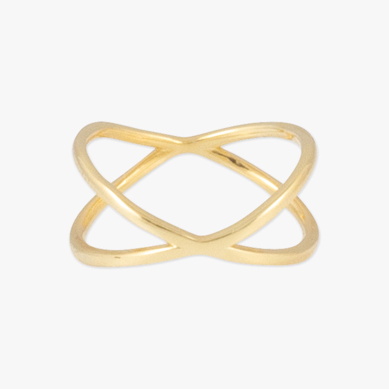 X-Shape Gold Ring - Herzschmuck Schweiz