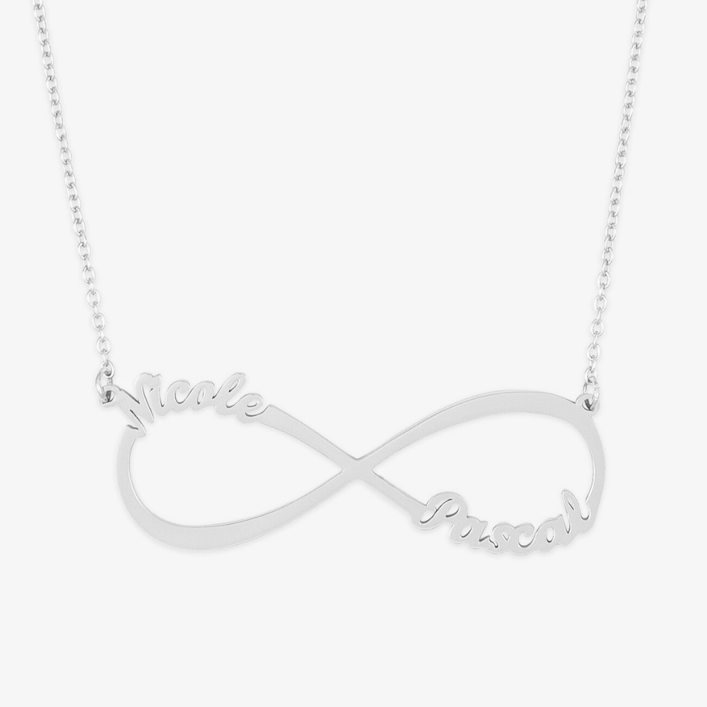 Personalized Infinity Name Necklace in Sterling Silver - Herzschmuck