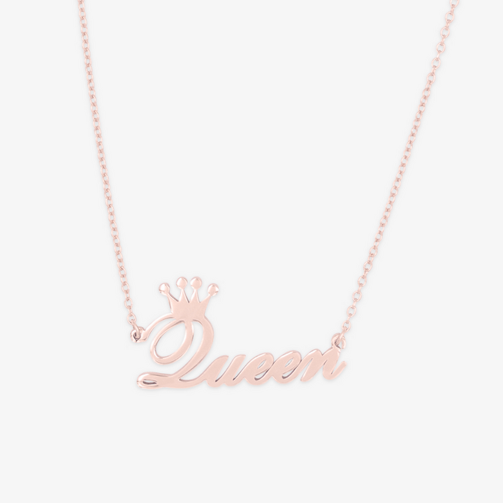 Crowned Initial Name Necklace - Herzschmuck