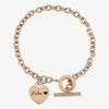 herzschmuck Bracelets Rose Gold Heart-Engraved Chunky Bracelet