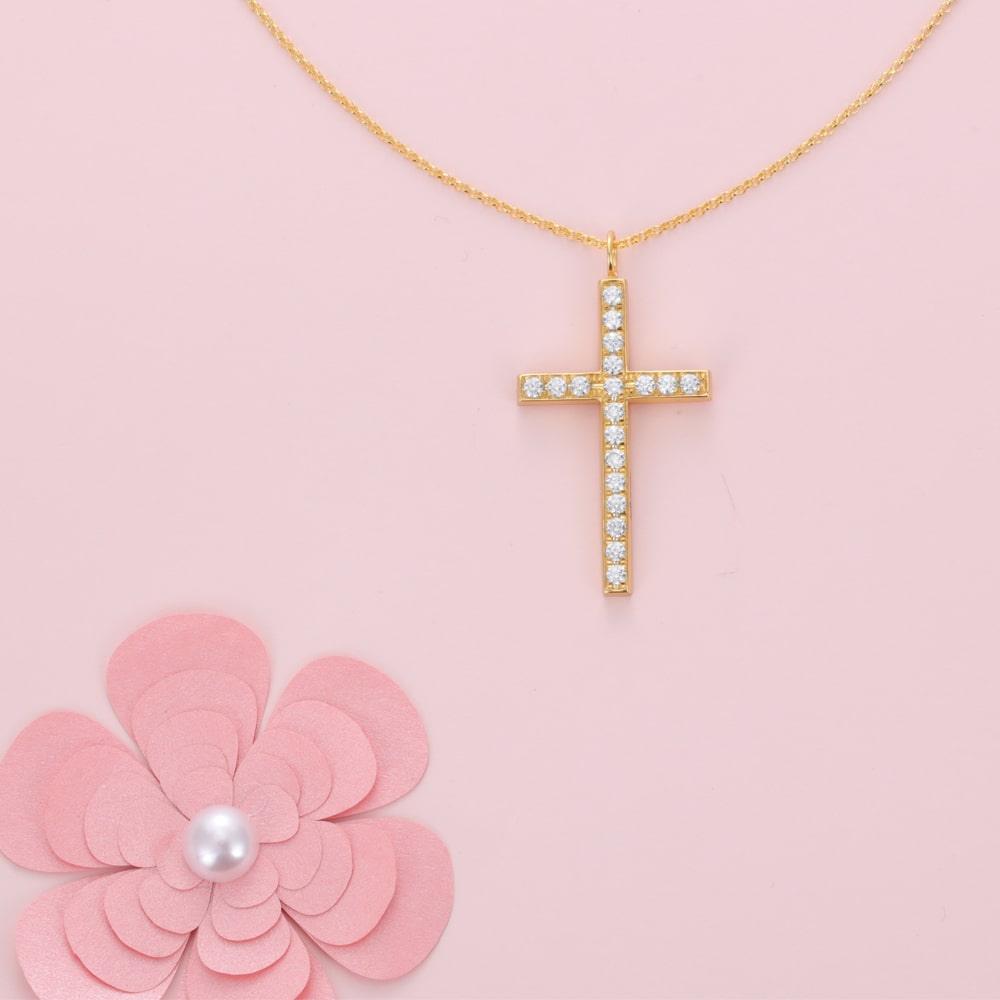 Crystal Cross Necklace - Herzschmuck