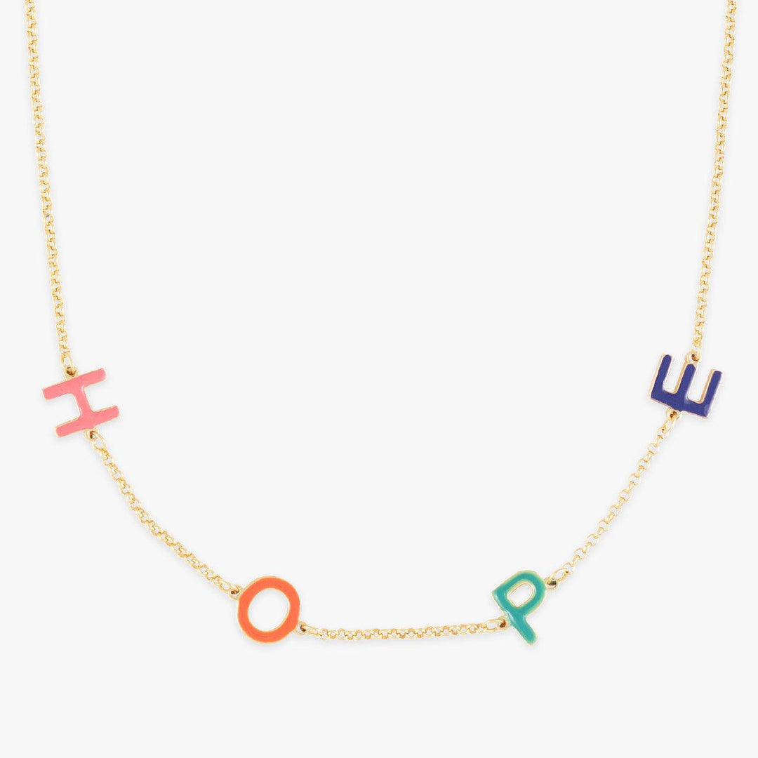 Custom Colorful Letter Necklace - Herzschmuck
