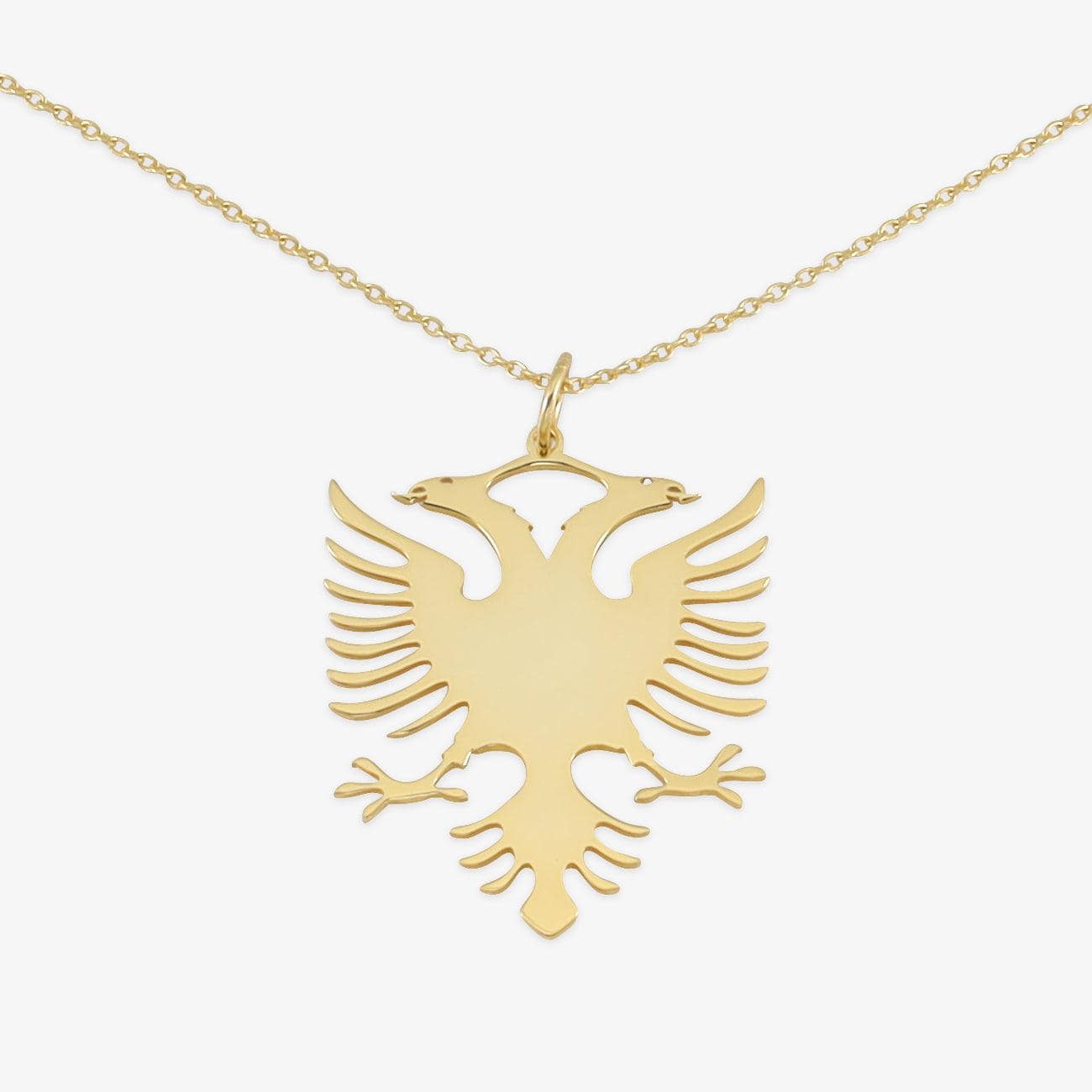 herzschmuck Engraved Necklaces Albanian Double Eagle Personalized Necklace