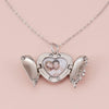herzschmuck Engraved Necklaces Personalized Angel Wing Heart Locket Necklace