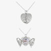 herzschmuck Engraved Necklaces Personalized Angel Wing Heart Locket Necklace
