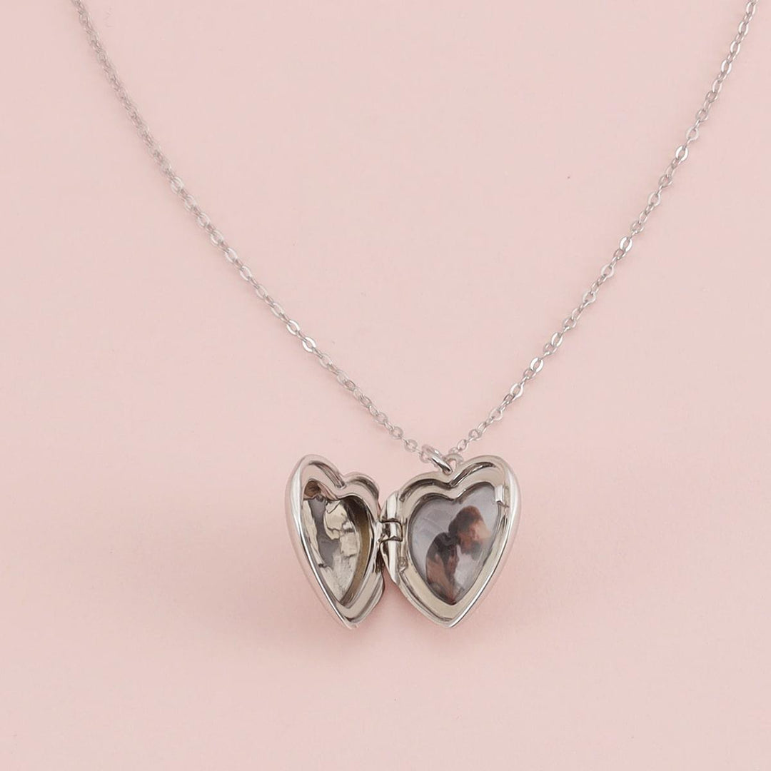 Personalized Heart Photo Locket Necklace - Herzschmuck