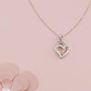 Triple Birthstone & Engraving Heart Necklace  Herzschmuck