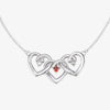 Triple Heart Interlinked Personalized Necklace  Herzschmuck