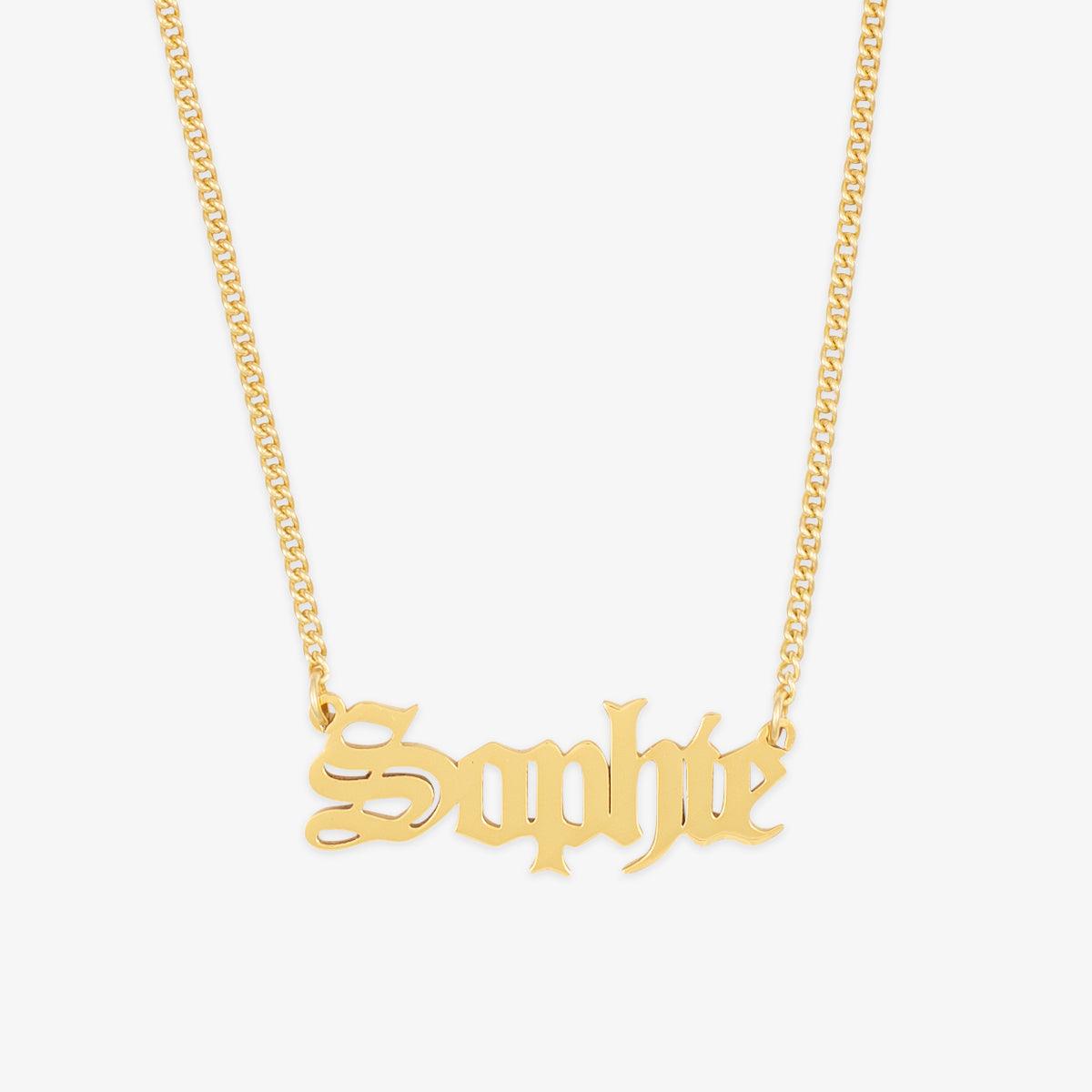 herzschmuck Gothic Elegance Personalized Name Necklace