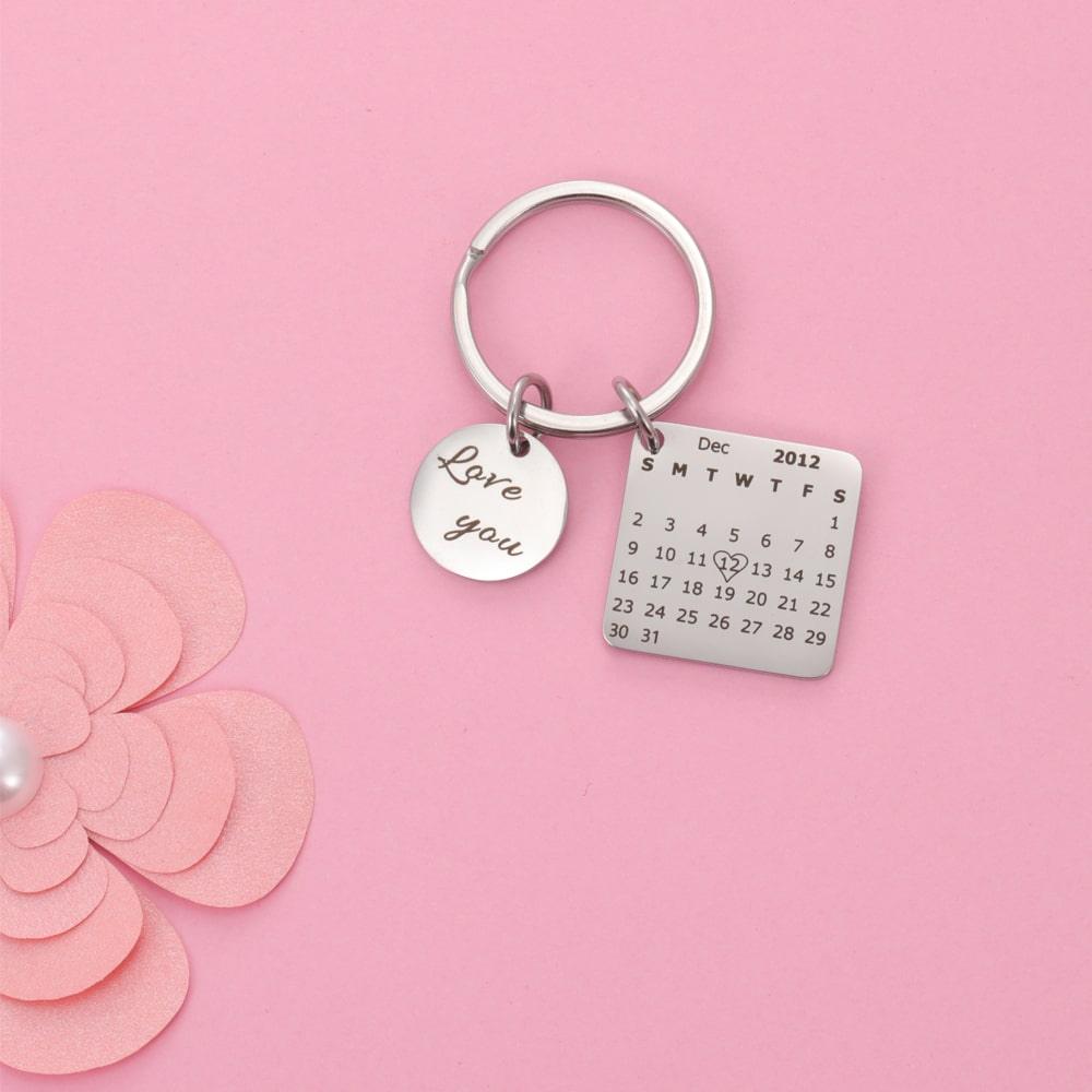 Personalized Calendar Keychain - Herzschmuck