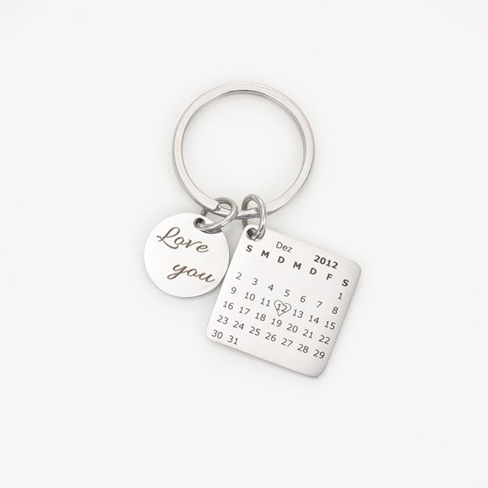 herzschmuck Key Chains Personalized Calendar Keychain
