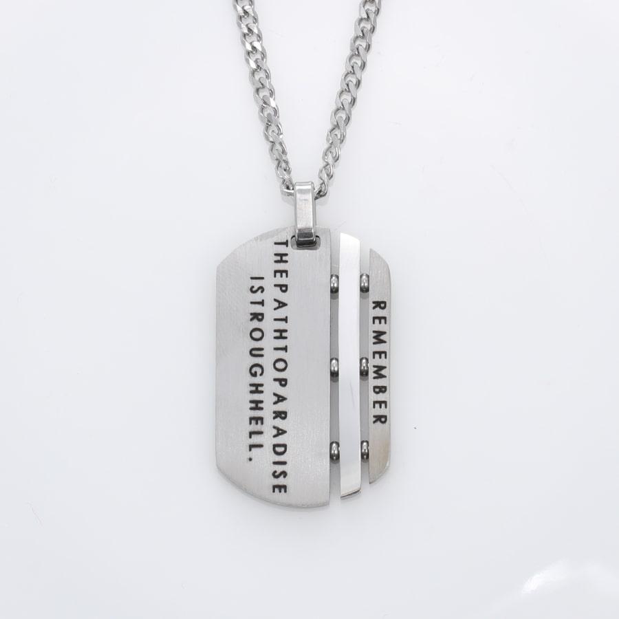 herzschmuck Modern Men's Military-Style Dog Tag Necklace