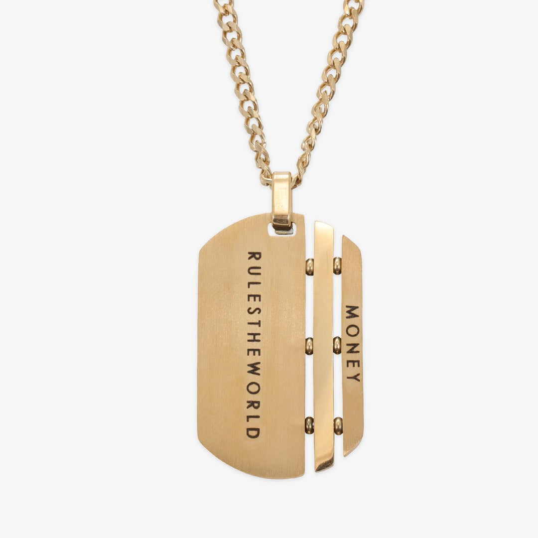 Modern Men's Military-Style Dog Tag Necklace - Herzschmuck