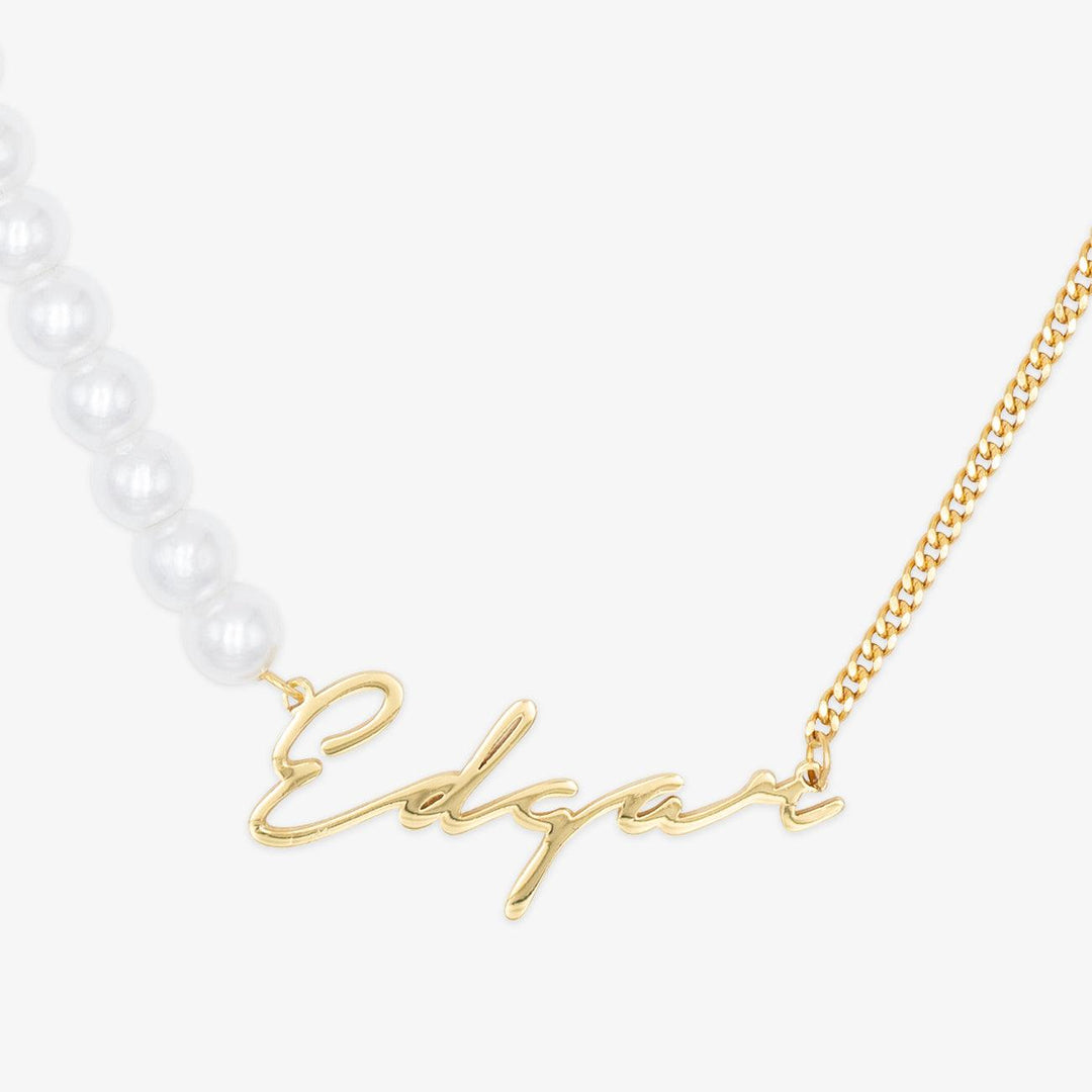 Dual-Design Personalized Name Necklace - Herzschmuck