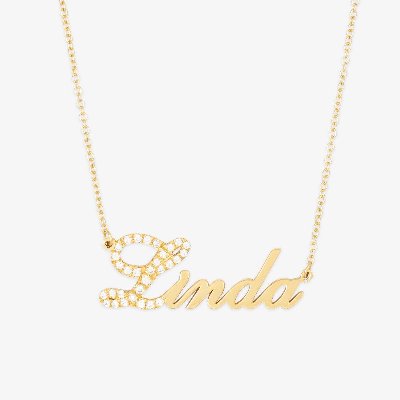 Luxury Zirconia-Adorned Name Necklace - Name Necklaces - Name Necklaces