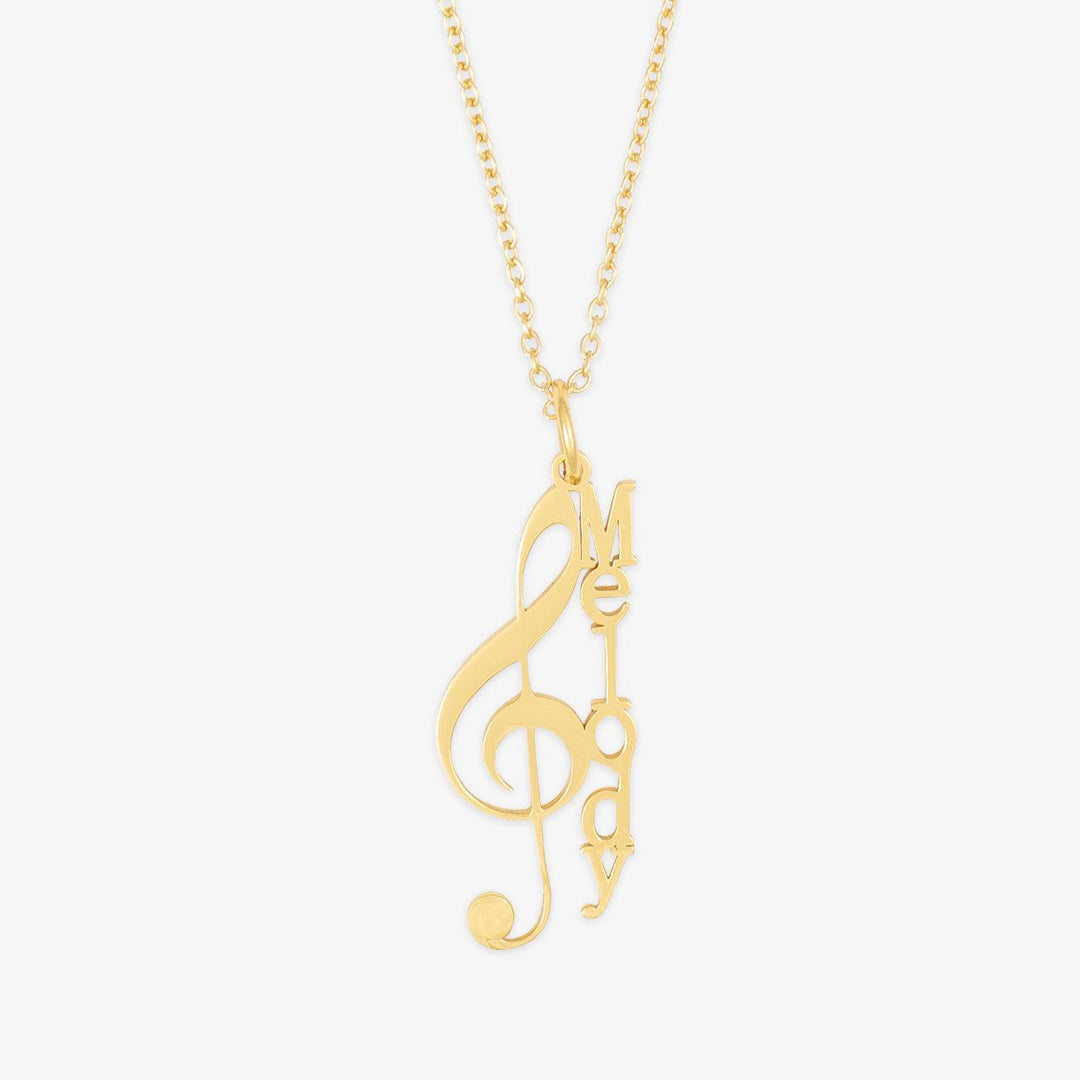 Musical Note Name Necklace - Herzschmuck