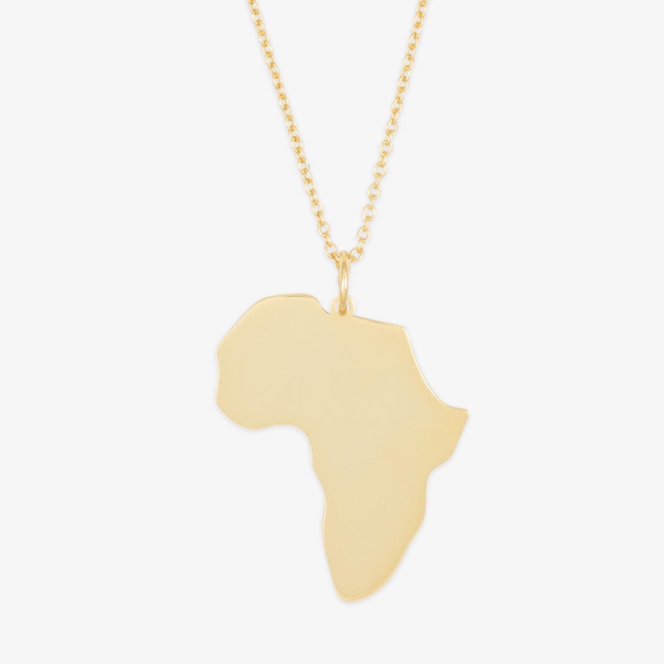 herzschmuck Personalized Africa Silhouette Necklace