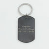 Charger l&#39;image dans la visionneuse de la galerie, herzschmuck Personalized Black Photo &amp; Text Keychain