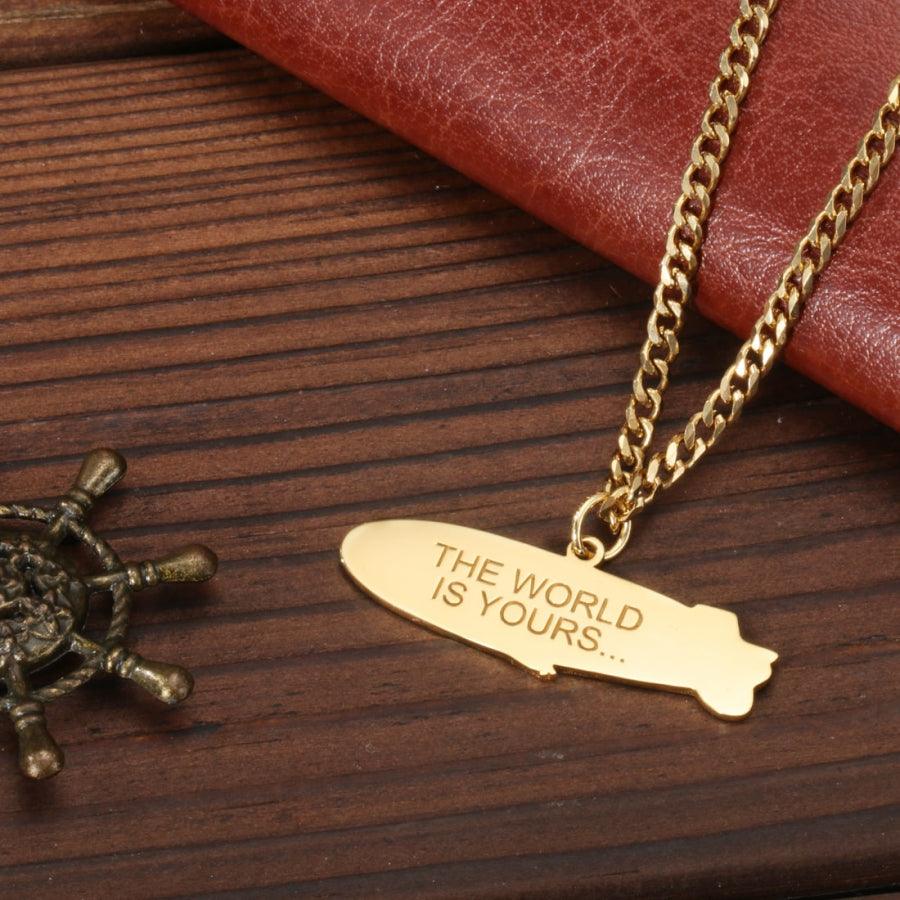 herzschmuck Personalized Zeppelin Pendant Necklace
