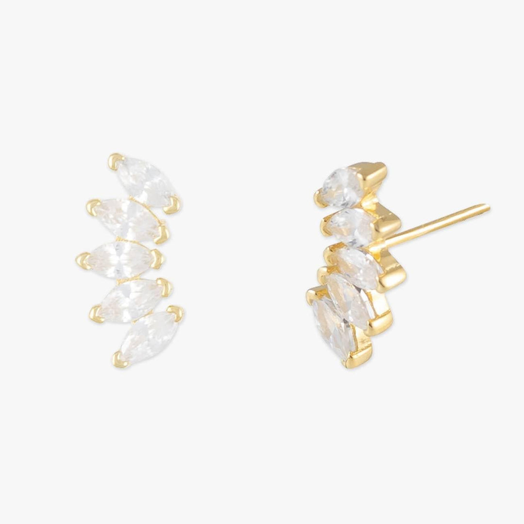 Golden Multi Stone Earrings - Herzschmuck